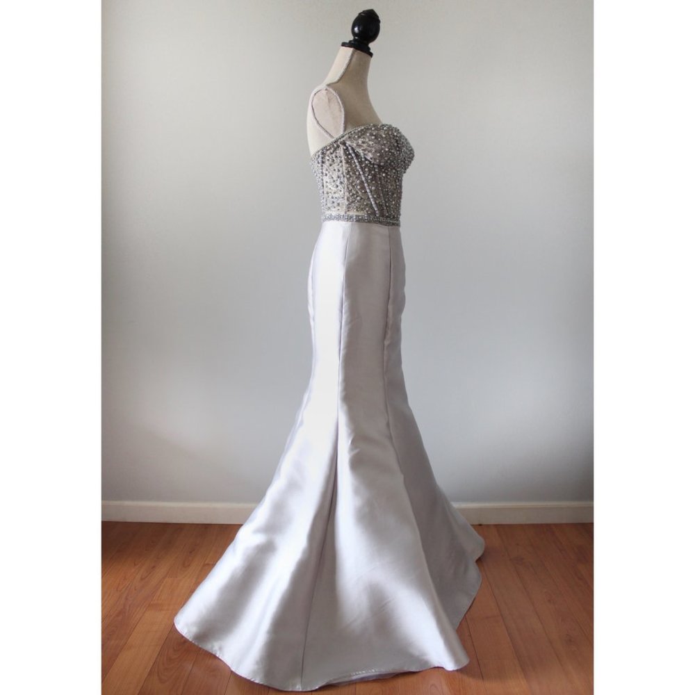 Clarisse 2-piece Prom Dress Silver/Grey - Picture 2 of 14